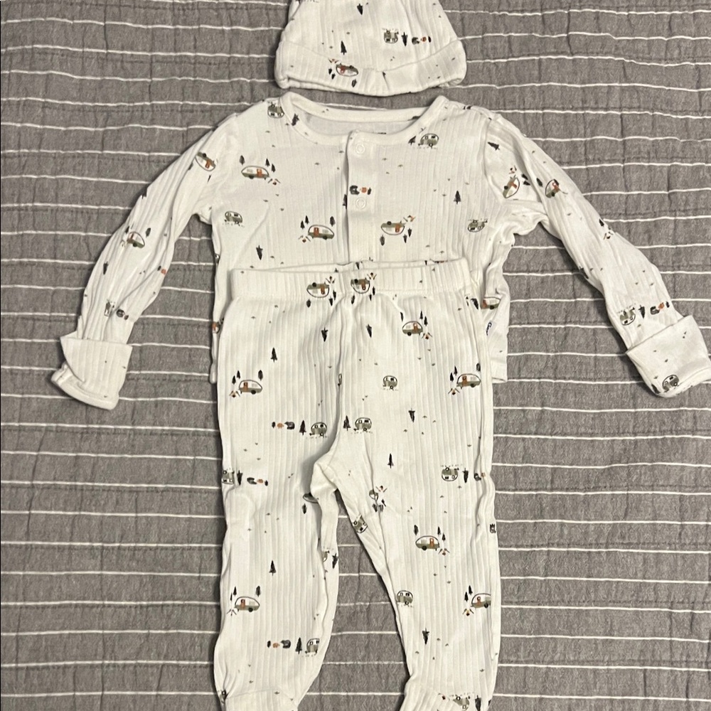 Adorable Matching Pajama Set with Hat